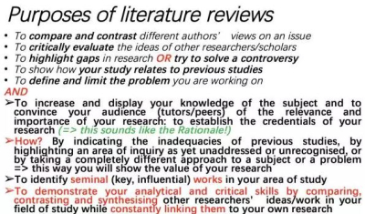 literature review寫(xiě)作目的